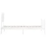 Estructura de cama con cabecero madera maciza blanco de vidaXL, Camas y somieres - Ref: Foro24-3193432, Precio: 97,43 €, Desc...