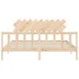 Estructura de cama de matrimonio con cabecero madera maciza de vidaXL, Camas y somieres - Ref: Foro24-3193481, Precio: 149,22...