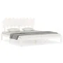 Estructura cama de matrimonio con cabecero madera maciza blanco de vidaXL, Camas y somieres - Ref: Foro24-3193742, Precio: 16...