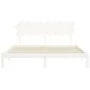 Estructura cama de matrimonio con cabecero madera maciza blanco de vidaXL, Camas y somieres - Ref: Foro24-3193742, Precio: 16...