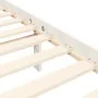 Estructura cama de matrimonio con cabecero madera maciza blanco de vidaXL, Camas y somieres - Ref: Foro24-3193742, Precio: 16...