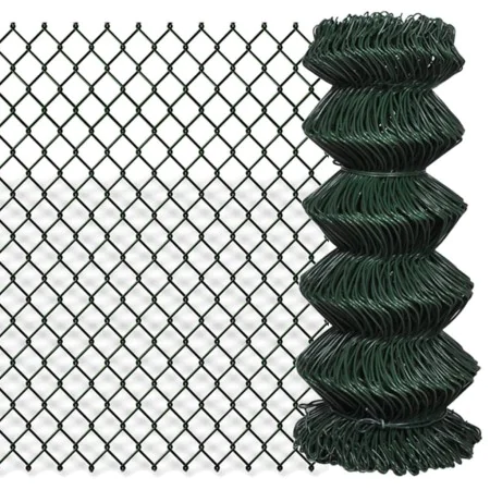 Green steel wire mesh fence 0.8x25 m by vidaXL, fence panels - Ref: Foro24-140348, Price: 79,28 €, Discount: %