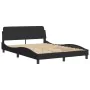 Cama con colchón terciopelo negro 140x200 cm de vidaXL, Camas y somieres - Ref: Foro24-3208660, Precio: 386,95 €, Descuento: %