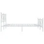 Metal bed frame with headboard and white footboard 160x200 cm by vidaXL, Beds and slatted bases - Ref: Foro24-376572, Price: ...