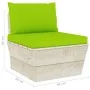Muebles de jardín de palés 6 piezas y cojines madera de abeto de vidaXL, Conjuntos de jardín - Ref: Foro24-3063527, Precio: 4...