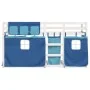 Litera con cortinas madera maciza de pino azul 90x200 cm de vidaXL, Camas y somieres - Ref: Foro24-3283896, Precio: 257,81 €,...