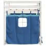 Litera con cortinas madera maciza de pino azul 90x200 cm de vidaXL, Camas y somieres - Ref: Foro24-3283896, Precio: 257,81 €,...