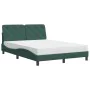 Cama con colchón terciopelo verde oscuro 140x200 cm de vidaXL, Camas y somieres - Ref: Foro24-3208661, Precio: 420,22 €, Desc...