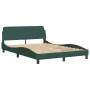 Cama con colchón terciopelo verde oscuro 140x200 cm de vidaXL, Camas y somieres - Ref: Foro24-3208661, Precio: 420,22 €, Desc...