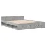 Concrete gray engineered wood bed with drawers 150x200 cm by vidaXL, Beds and slatted bases - Ref: Foro24-3280744, Price: 155...