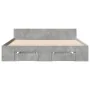 Concrete gray engineered wood bed with drawers 150x200 cm by vidaXL, Beds and slatted bases - Ref: Foro24-3280744, Price: 155...