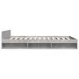 Concrete gray engineered wood bed with drawers 150x200 cm by vidaXL, Beds and slatted bases - Ref: Foro24-3280744, Price: 155...