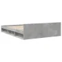 Concrete gray engineered wood bed with drawers 150x200 cm by vidaXL, Beds and slatted bases - Ref: Foro24-3280744, Price: 155...