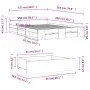 Concrete gray engineered wood bed with drawers 150x200 cm by vidaXL, Beds and slatted bases - Ref: Foro24-3280744, Price: 155...