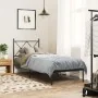 Bed frame with black metal headboard 80x200 cm by vidaXL, Beds and slatted bases - Ref: Foro24-376493, Price: 59,93 €, Discou...