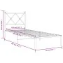 Bed frame with black metal headboard 80x200 cm by vidaXL, Beds and slatted bases - Ref: Foro24-376493, Price: 59,93 €, Discou...