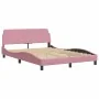 Cama con colchón terciopelo rosa 120x200 cm de vidaXL, Camas y somieres - Ref: Foro24-3208651, Precio: 382,84 €, Descuento: %