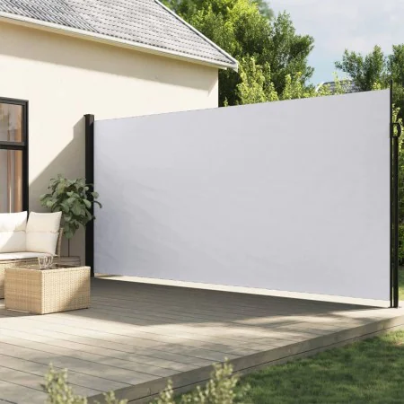 Toldo lateral retráctil blanco 220x600 cm de vidaXL, Sombrillas - Ref: Foro24-4004571, Precio: 127,80 €, Descuento: %