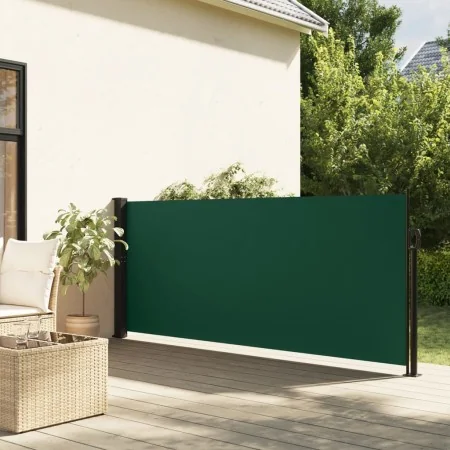 Dark green retractable side awning 140x300 cm by vidaXL, Umbrellas - Ref: Foro24-4004305, Price: 101,69 €, Discount: %