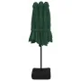 Sombrilla doble con luces LED verde 449x245 cm de vidaXL, Sombrillas - Ref: Foro24-362954, Precio: 227,23 €, Descuento: %