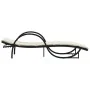 Lounger with black synthetic rattan cushion 60x199x42 cm by vidaXL, Loungers - Ref: Foro24-368257, Price: 159,31 €, Discount: %