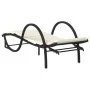 Lounger with black synthetic rattan cushion 60x199x42 cm by vidaXL, Loungers - Ref: Foro24-368257, Price: 159,31 €, Discount: %