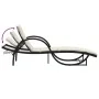 Lounger with black synthetic rattan cushion 60x199x42 cm by vidaXL, Loungers - Ref: Foro24-368257, Price: 159,31 €, Discount: %