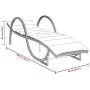 Lounger with black synthetic rattan cushion 60x199x42 cm by vidaXL, Loungers - Ref: Foro24-368257, Price: 159,31 €, Discount: %