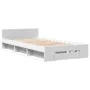 Cama con cajón madera de ingeniería blanca 90x200 cm de vidaXL, Camas y somieres - Ref: Foro24-3280797, Precio: 133,29 €, Des...
