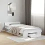 Cama con cajón madera de ingeniería blanca 90x200 cm de vidaXL, Camas y somieres - Ref: Foro24-3280797, Precio: 133,29 €, Des...