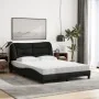 Cama con colchón tela negro 140x200 cm de vidaXL, Camas y somieres - Ref: Foro24-3208536, Precio: 410,02 €, Descuento: %