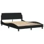 Cama con colchón tela negro 140x200 cm de vidaXL, Camas y somieres - Ref: Foro24-3208536, Precio: 410,02 €, Descuento: %