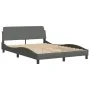 Cama con colchón tela gris oscuro 120x200 cm de vidaXL, Camas y somieres - Ref: Foro24-3208521, Precio: 357,56 €, Descuento: %