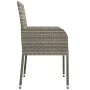 Set comedor de jardín 5 piezas con cojines ratán sintético gris de vidaXL, Conjuntos de jardín - Ref: Foro24-3185006, Precio:...
