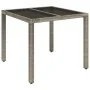 Set comedor de jardín 5 piezas con cojines ratán sintético gris de vidaXL, Conjuntos de jardín - Ref: Foro24-3185006, Precio:...
