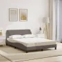 Bed with taupe gray fabric mattress 140x200 cm by vidaXL, Beds and slatted bases - Ref: Foro24-3208408, Price: 366,52 €, Disc...