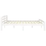 Estructura de cama de madera maciza de pino blanca 200x200 cm de vidaXL, Camas y somieres - Ref: Foro24-322074, Precio: 114,1...