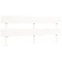 Double bed frame with white solid wood headboard by vidaXL, Beds and slatted bases - Ref: Foro24-3195107, Price: 145,18 €, Di...