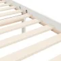 Double bed frame with white solid wood headboard by vidaXL, Beds and slatted bases - Ref: Foro24-3195107, Price: 145,18 €, Di...