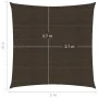 Toldo de vela HDPE marrón 160 g/m² 3x3 m de , Sombrillas - Ref: Foro24-311769, Precio: 28,06 €, Descuento: %