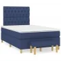 Box spring bed with blue fabric mattress 120x190 cm by , Beds and slatted bases - Ref: Foro24-3270431, Price: 437,00 €, Disco...