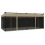 Cenador con paredes de malla acero taupe 6x3 m de , Carpas y cenadores - Ref: Foro24-4003916, Precio: 512,40 €, Descuento: %