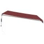 Toldo retráctil automático color burdeos 400x350 cm de , Toldos - Ref: Foro24-3214984, Precio: 439,31 €, Descuento: %