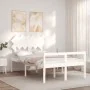 Cama para personas mayores con cabecero madera maciza blanco de vidaXL, Camas y somieres - Ref: Foro24-3195522, Precio: 163,7...
