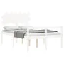 Cama para personas mayores con cabecero madera maciza blanco de vidaXL, Camas y somieres - Ref: Foro24-3195522, Precio: 163,7...