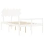 Cama para personas mayores con cabecero madera maciza blanco de vidaXL, Camas y somieres - Ref: Foro24-3195522, Precio: 163,7...