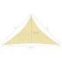 Toldo de vela beige HDPE 160 g/m² 3x3x4,2 m de vidaXL, Sombrillas - Ref: Foro24-311144, Precio: 21,18 €, Descuento: %