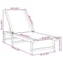 Massive Sonnenliege aus Akazienholz und cremefarbenem Textilene von , Liegen - Ref: Foro24-4008412, Preis: 172,58 €, Rabatt: %