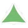 Toldo de vela HDPE verde claro 160 g/m² 4,5x4,5x4,5 m de vidaXL, Sombrillas - Ref: Foro24-311315, Precio: 25,59 €, Descuento: %