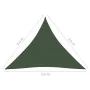 Toldo de vela verde oscuro HDPE 160 g/m² 3,6x3,6x3,6 m de vidaXL, Sombrillas - Ref: Foro24-311473, Precio: 30,01 €, Descuento: %